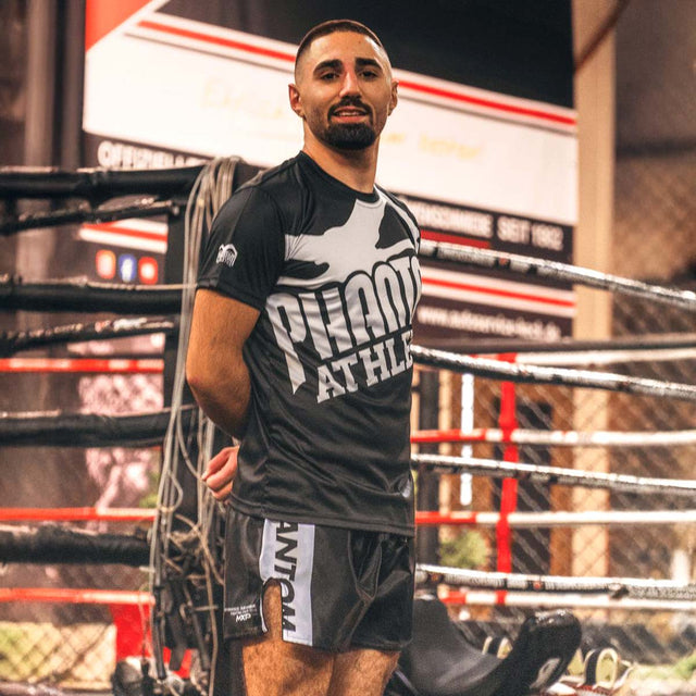Shorts de Muay Thai Phantom Athletics Apex – Noir/Blanc