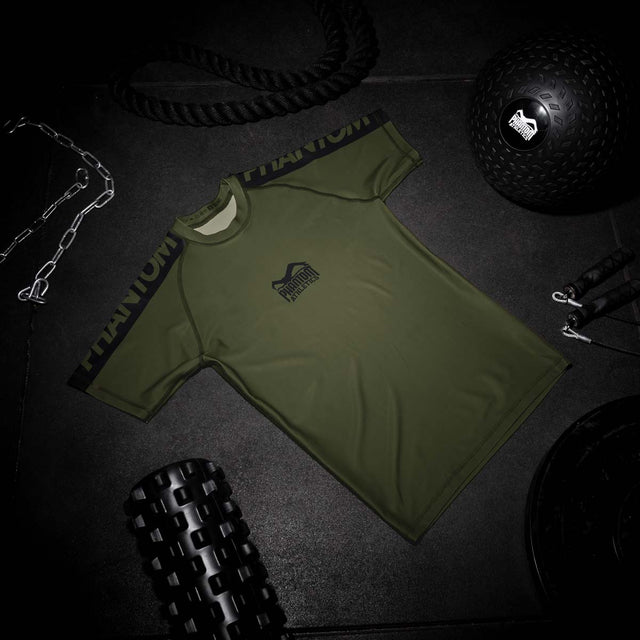 Rashguard Phantom Athletics EVO Apex Mâneci Scurte – Kaki