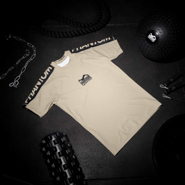 Rashguard Phantom Athletics EVO Apex Maniche Corte - Sabbia