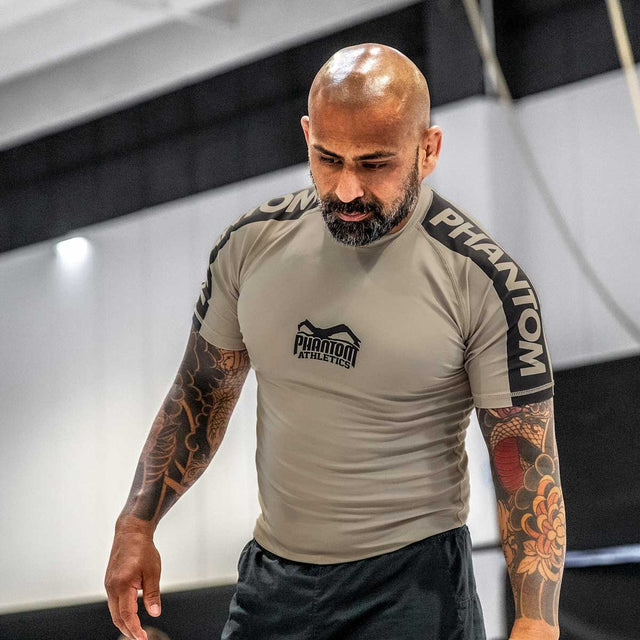 Rashguard Phantom Athletics EVO Apex Maniche Corte - Sabbia