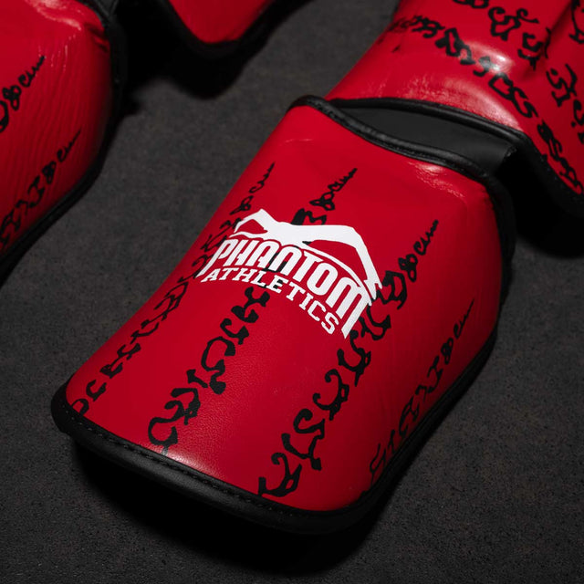 Espinilleras Phantom Athletics Muay Thai – Rojo