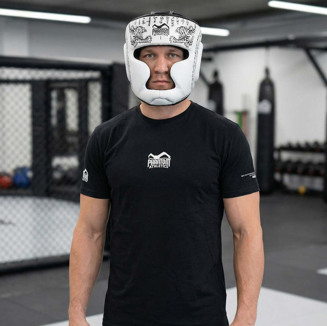Casco Muay Thai Phantom Athletics – Bianco