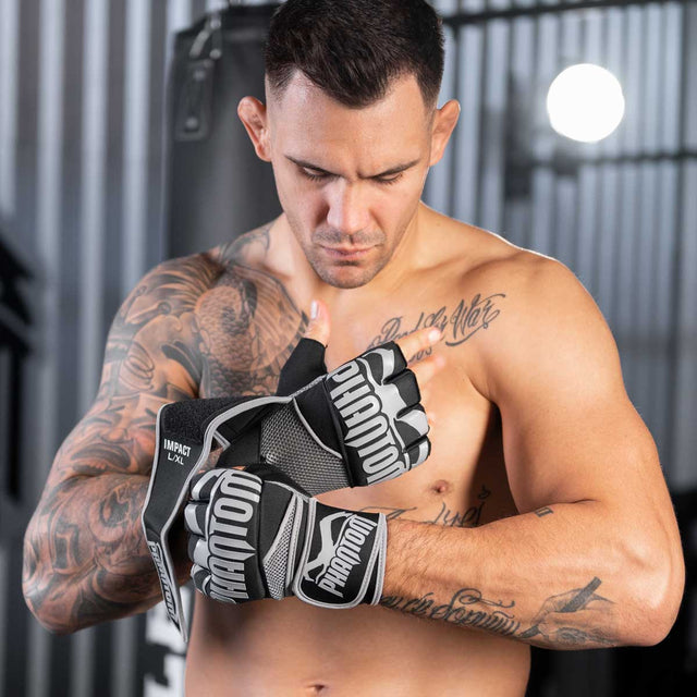 Bandes de boxe Phantom Athletics Impact Neopreen Gel – Noir/Gris