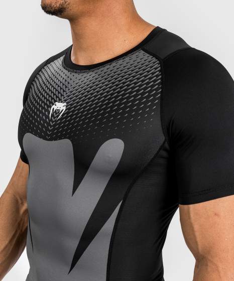 Venum Rashguard Attack Short Sleeve - Black/Gray