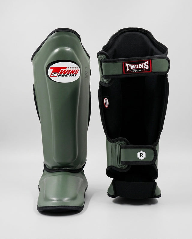 Twins Kickboks Scheenbeschermers SGS7 - Olijfgroen