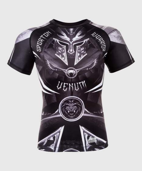 Rashguard Venum Gladiator 3.0 Maniche Corte – Nero/Grigio/Bianco