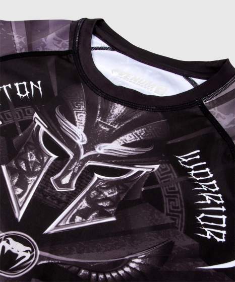 Rashguard Venum Gladiator 3.0 Maniche Corte – Nero/Grigio/Bianco