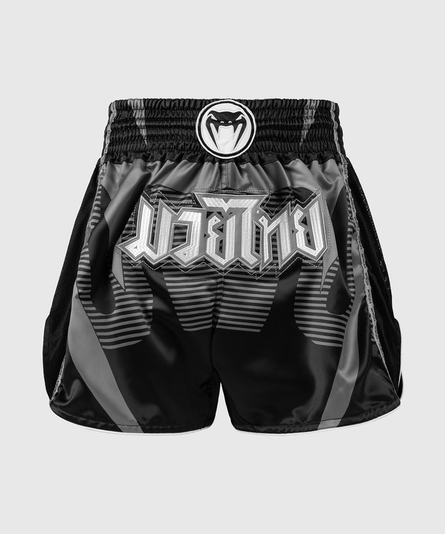 Venum Muay Thai Shorts Adrenaline - Zwart/Zilver Grijs