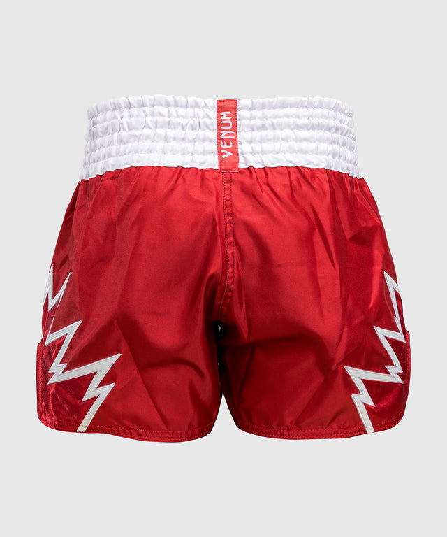 Pantaloni scurți de kickboxing Venum Inferno – Roșu/Alb