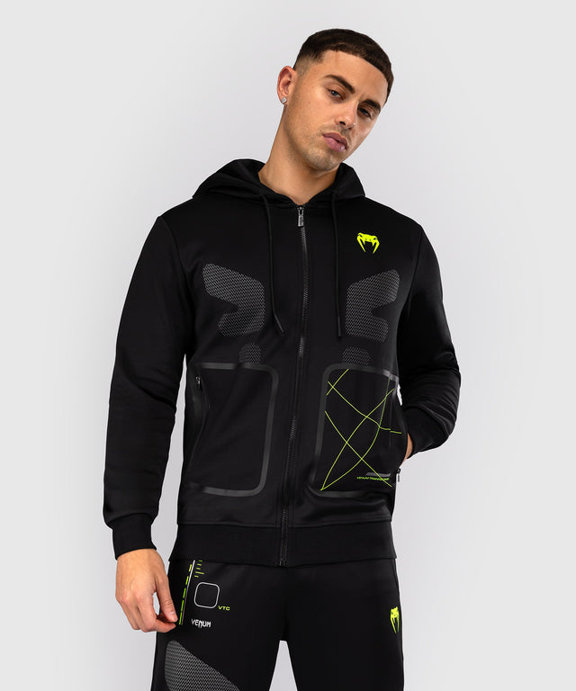 Venum Training Camp 4.0 Full-Zip Hoodie – Schwarz/Neon Grün
