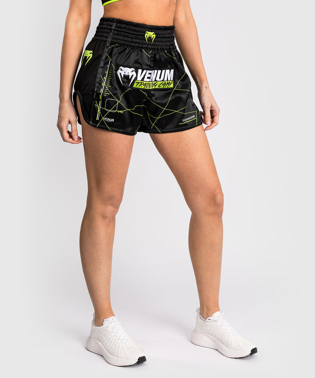 Shorts de Muay Thai Venum Training Camp 4.0 – Noir/Vert Néon