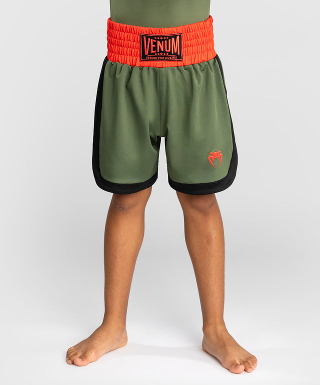 Venum Classic Bokseshorts til børn - Armygrøn/Orange