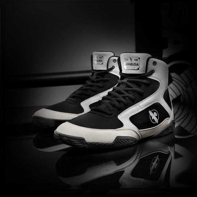 Scarpe da boxe Hayabusa Pro – Bianco/Nero