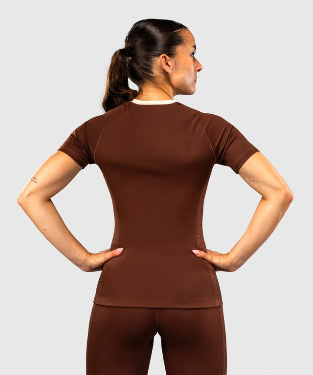 Venum Viper Rashguard korta ärmar för damer - Brun