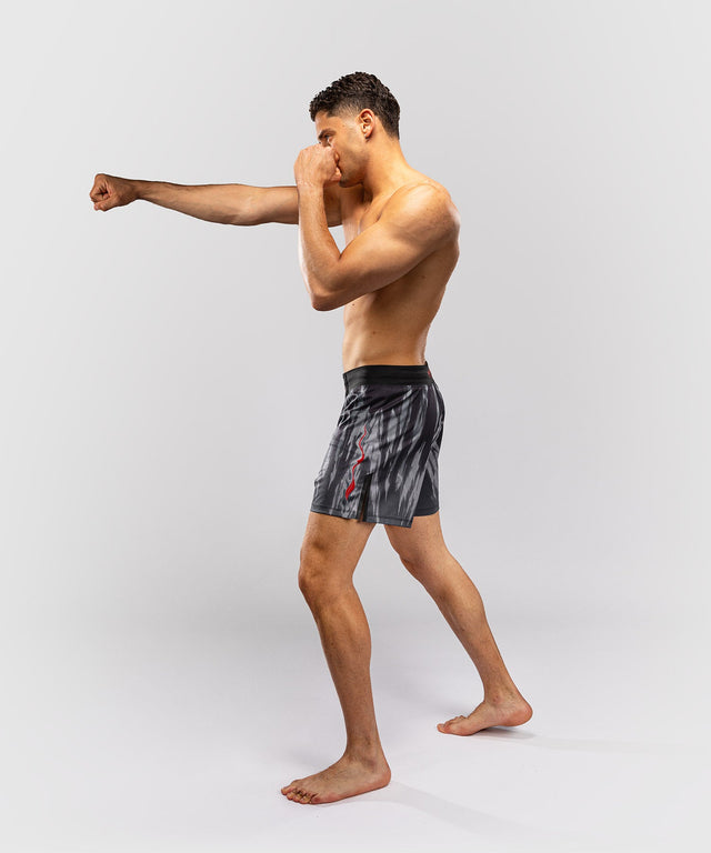 MMA trenky Venum Demon – Černé/Šedé
