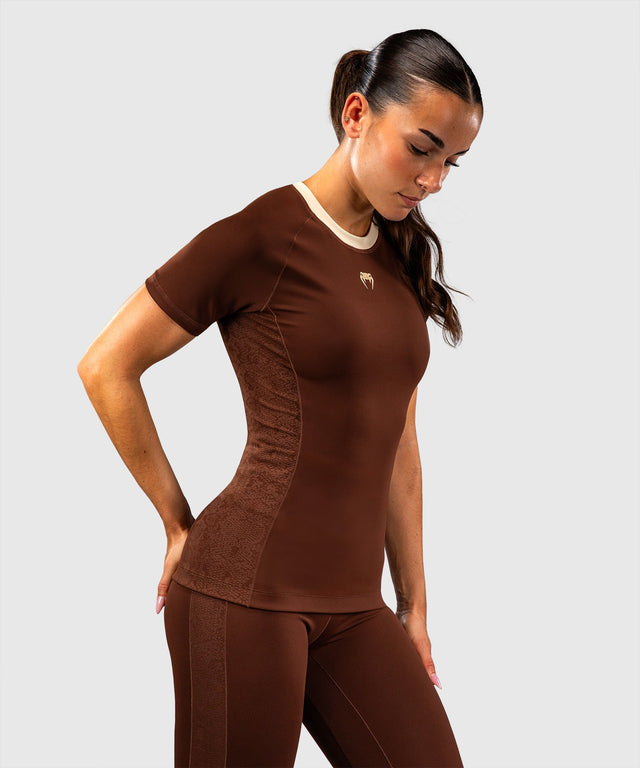 Venum Viper Rashguard korta ärmar för damer - Brun