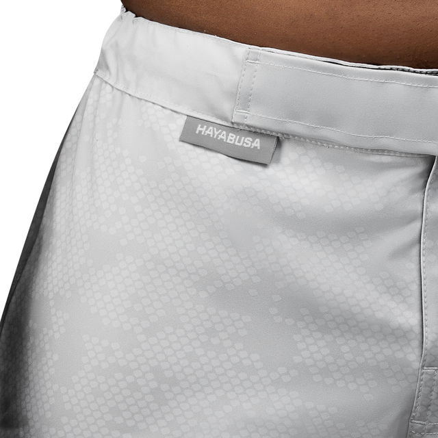 Shorts de MMA Hayabusa Hex Mid-Thigh – Blanc