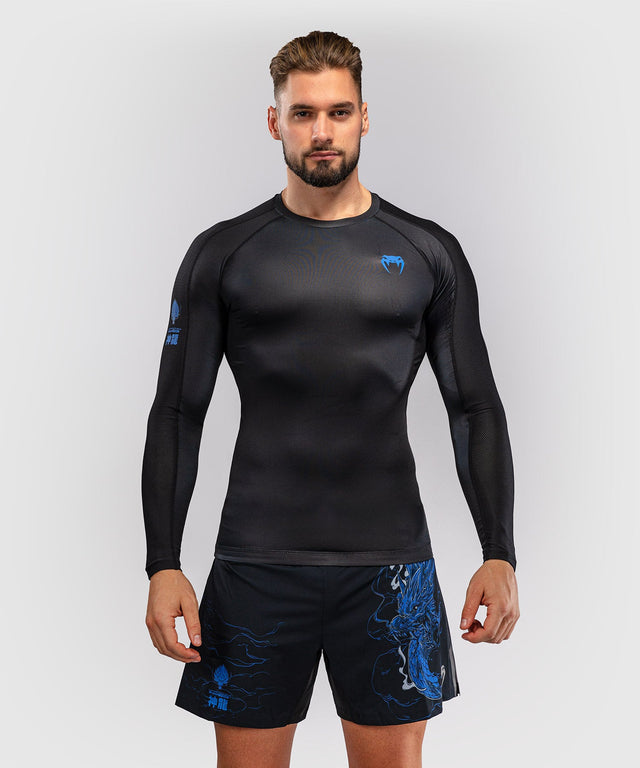 Rashguard Venum Thunder Dragon Maniche Lunghe – Nero/Blu Reale