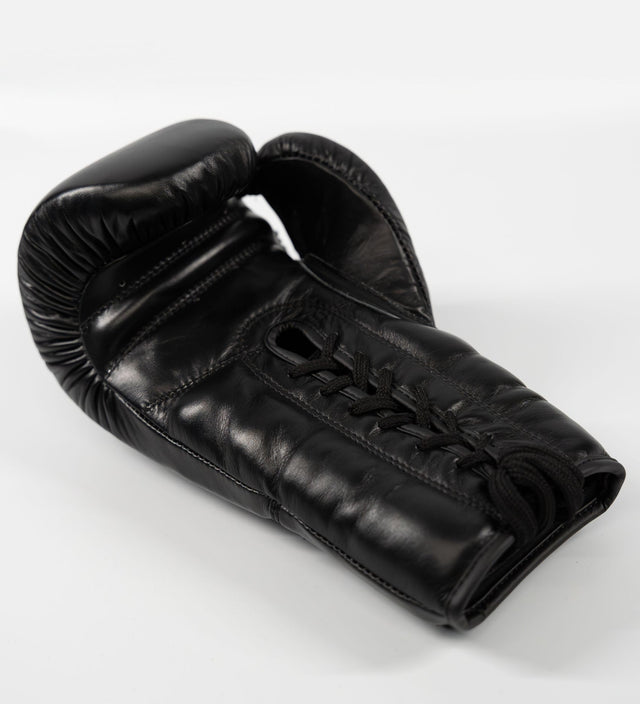 Caged Boxhandschuhe 'X Series' Schnürung – Schwarz/Schwarz – Boxhandschuhe