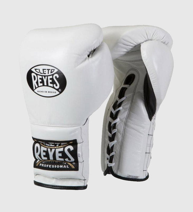 Boxerské rukavice Cleto Reyes se šněrovkou – Bílé
