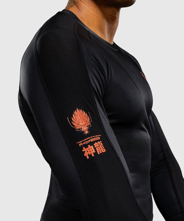 Venum Rashguard Thunder Dragon Lange Mouwen - Zwart/Grijs/Koper