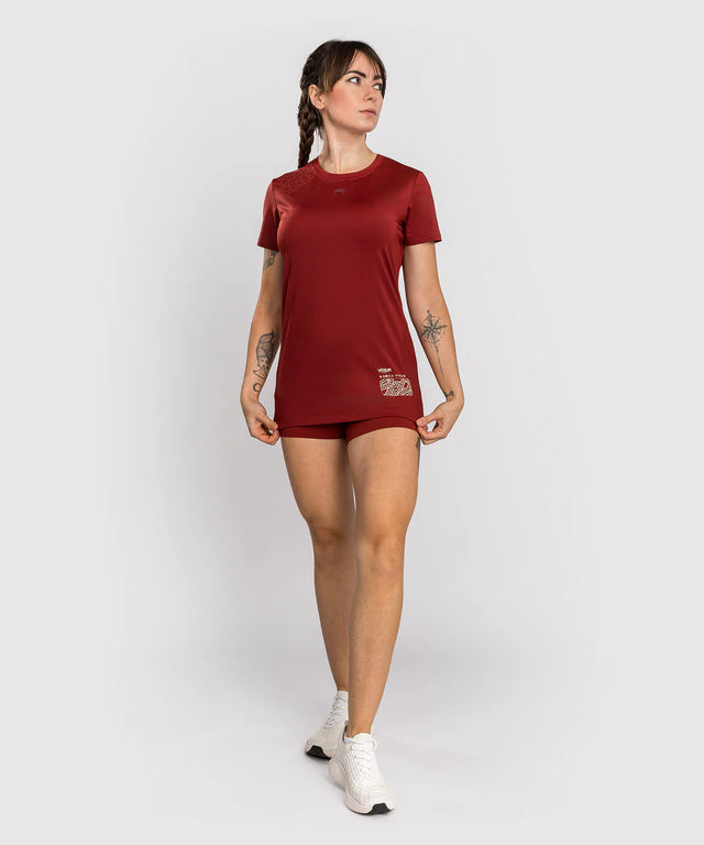 Venum Dames Dry Tech T-Shirt Serpenti - Burgundy