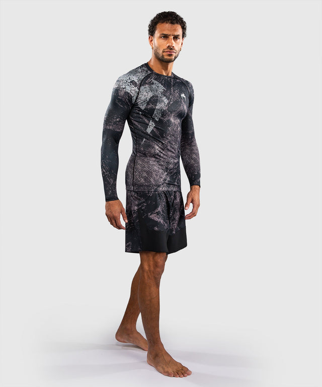 Venum Rashguard Rage & Workout Lange Mouwen - Zwart/Grijs