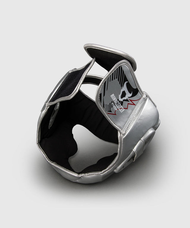 Ringhorns Charger Kopfschutz Silber/Schwarz – Detail