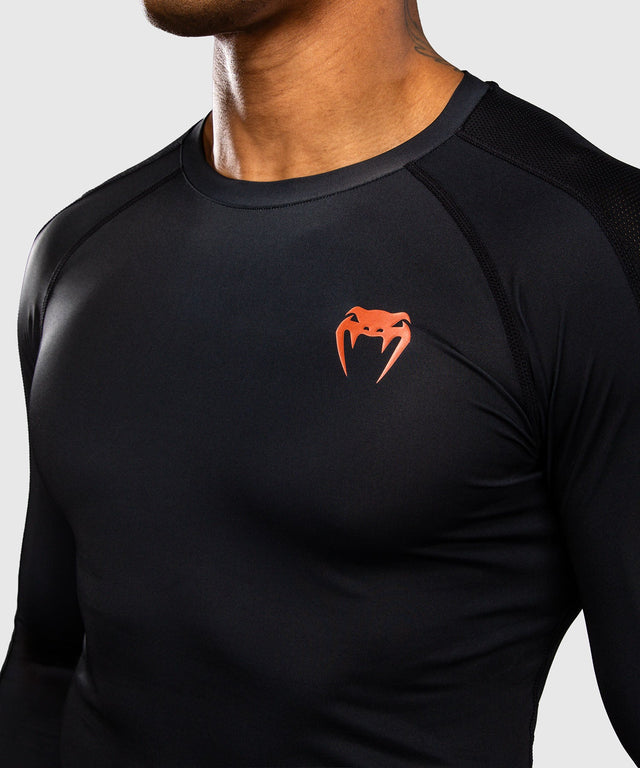 Venum Rashguard Thunder Dragon Lange Mouwen - Zwart/Grijs/Koper