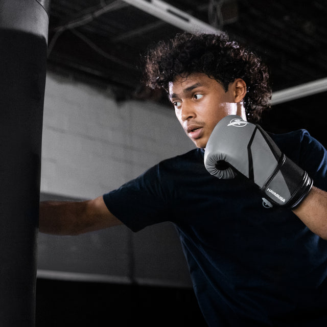 Guantes de boxeo Hayabusa E1 – Niños – Gris/Negro