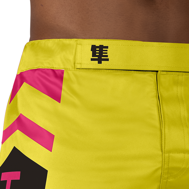 Pantalones de MMA Hayabusa Icon Lang – Amarillo/Azul/Rosa