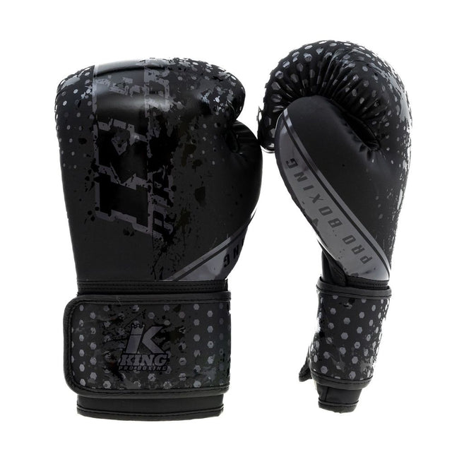 Guantoni da boxe King Pro Boxing Hexagon Bambini – Nero/Nero