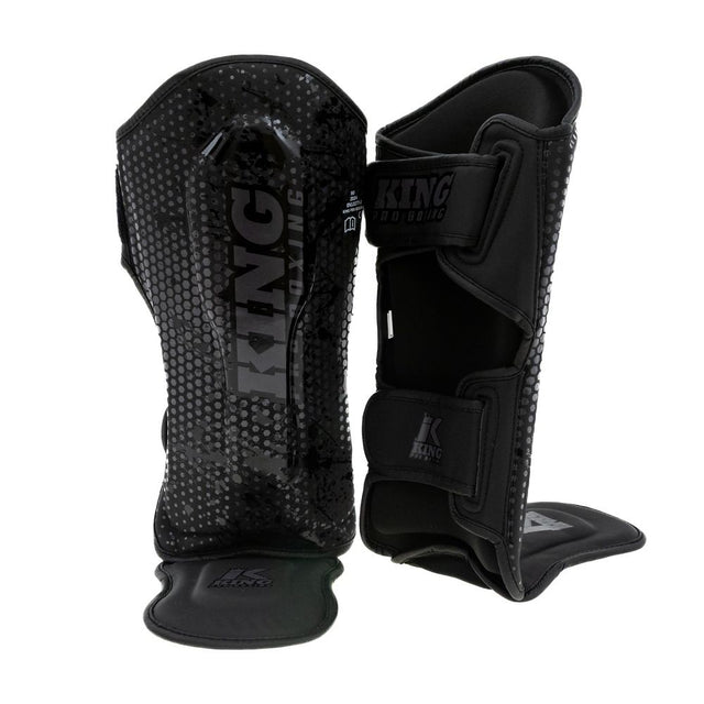 King Pro Boxing Benskydd Hexagon Barn – Svart/Svart
