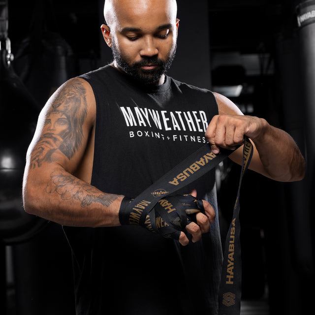 Bende da boxe Hayabusa x Mayweather Deluxe – Nero/Oro