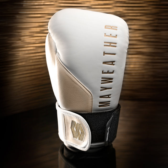 Hayabusa x Mayweather Boksehandsker Champ - Hvid/Guld