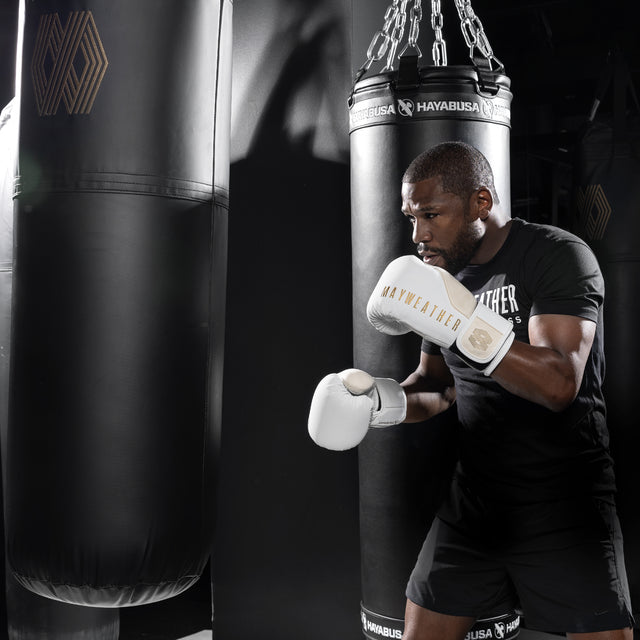 Hayabusa x Mayweather Boksehandsker Champ - Hvid/Guld