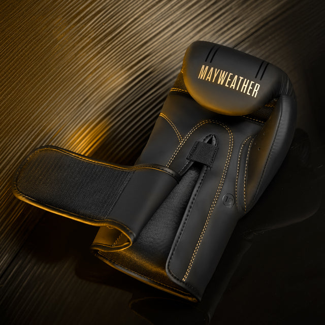 Mănuși de box Hayabusa x Mayweather Contender – Negru/Auriu