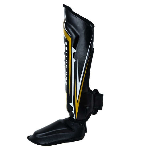 Tibiere King Pro Boxing Spartan – Negru/Galben