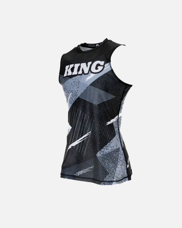 King Pro Boxing Rashguard Shadow 1 Dames - Zwart