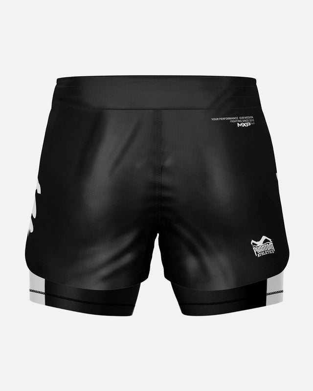 Phantom Athletics MMA-Shorts Fusion-R 2in1 Savage – Schwarz/Weiß
