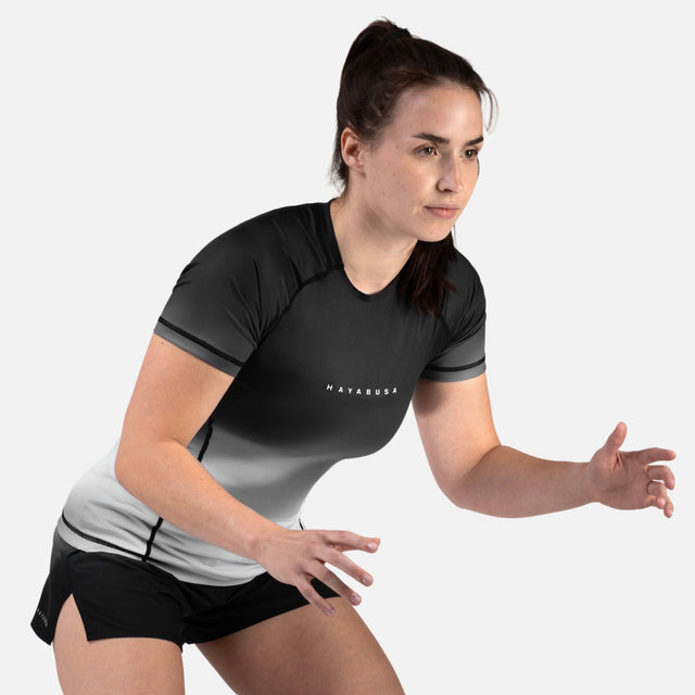 Hayabusa Rashguard Apex Nova Kurzarm Damen – Grau