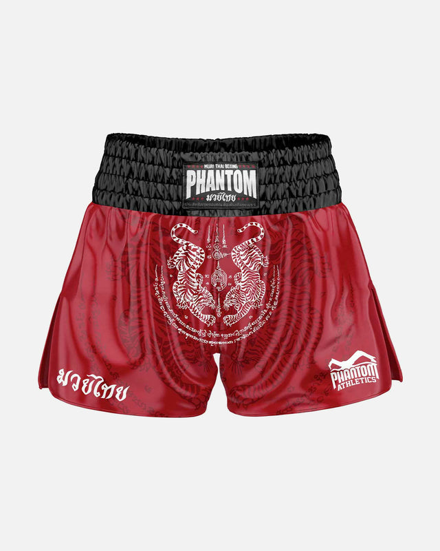 Pantaloncini Muay Thai Phantom Athletics Sak Yant – Bianco/Oro