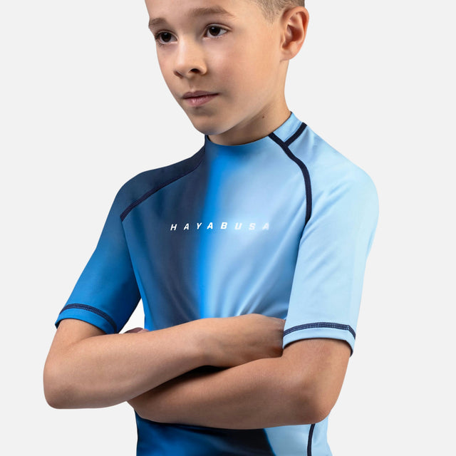 Hayabusa Rashguard Apex Nova Kurzarm Kinder – Blau