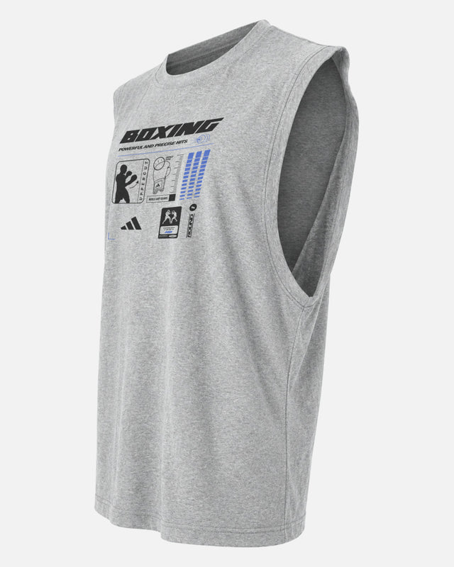 Adidas T-Shirt Boxing Graphic Line SL T-Shirt - Grå
