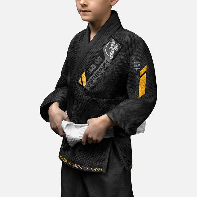 Kimono de BJJ Hayabusa Ascend Criança – Preto