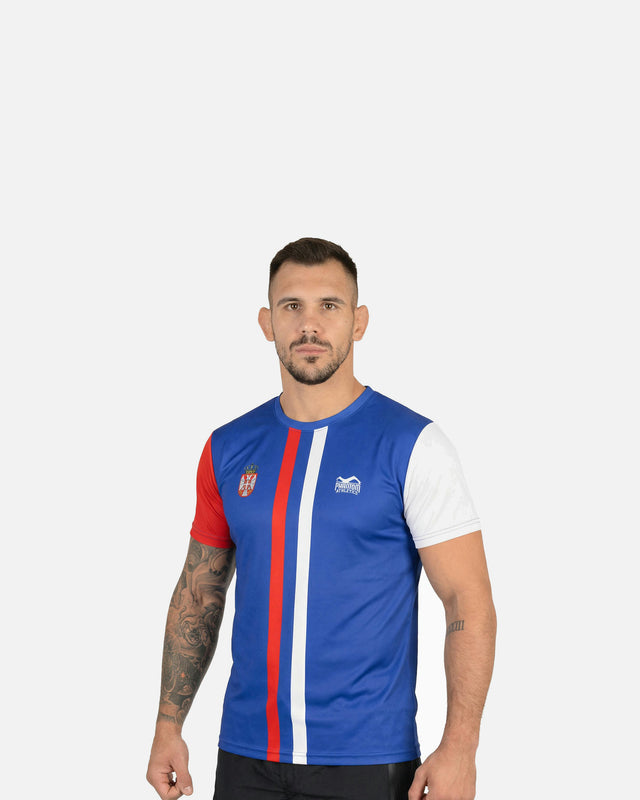 Phantom Athletics Trainingsshirt EVO+ Team Serbia – Blau