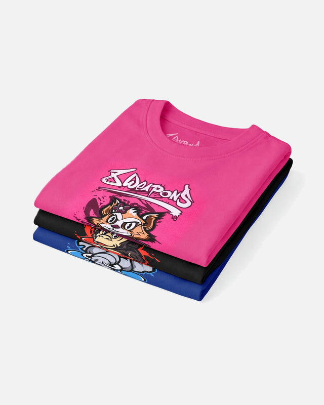 T-shirt 8 WEAPONS Criança – Cor-de-rosa