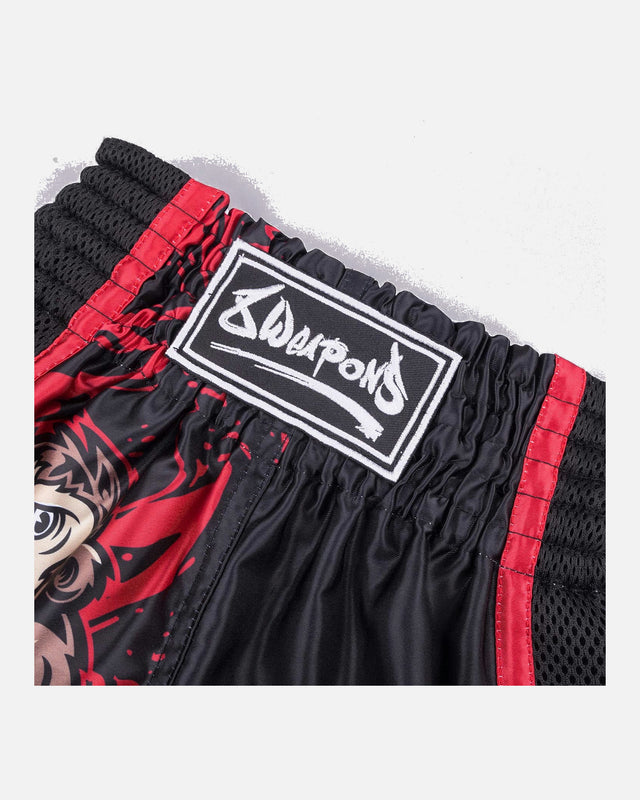 Pantalones de Muay Thai 8 WEAPONS Joe – Negro/Rojo