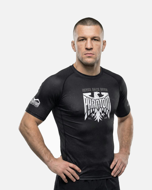 Rashguard Phantom Athletics Germany Eagle – Krátký rukáv – Černý