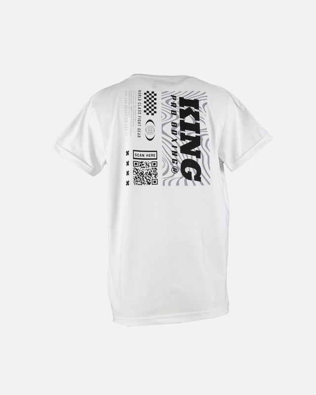 King Pro Boxing T-shirt QR – Vit